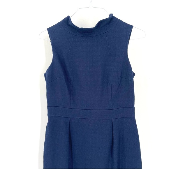BODEN Martha Navy Pencil Sheath Back Zip Sleeveless Dress - Picture 3 of 7